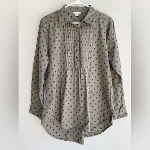Sundance Lively Days Tunic Olive Green Polka
Dot Pintuck Popover